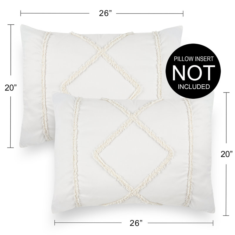 Twill Geometric - Set of 2, Ivory