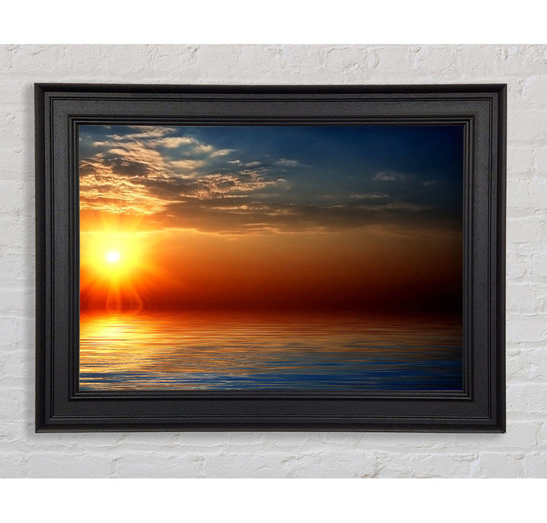 Sunset Sparkle Ocean Gerahmter Druck Wandkunst