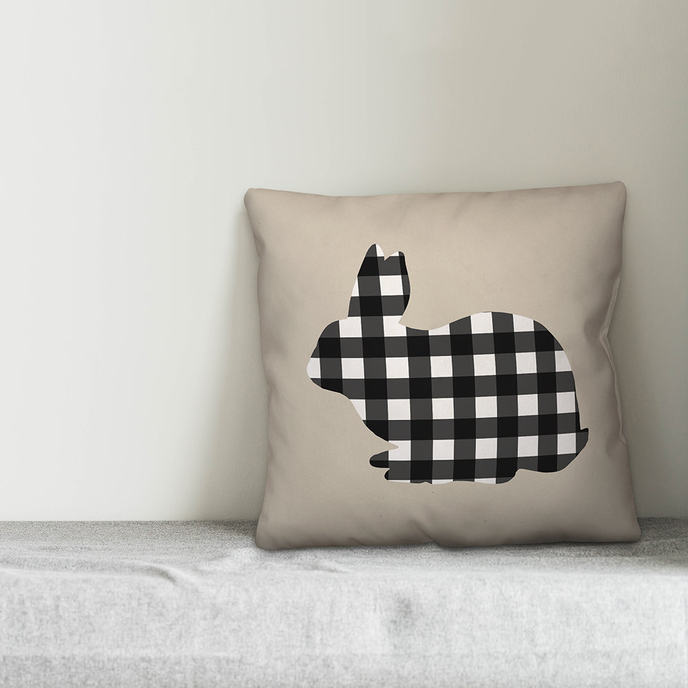  Buffalo Check Bunny Silhouette Throw Pillow Designs Direct Creative Group 