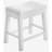 19" Solid Wood Backless Counter Stool with Pu Leather Upholstered Seat, White-126842041