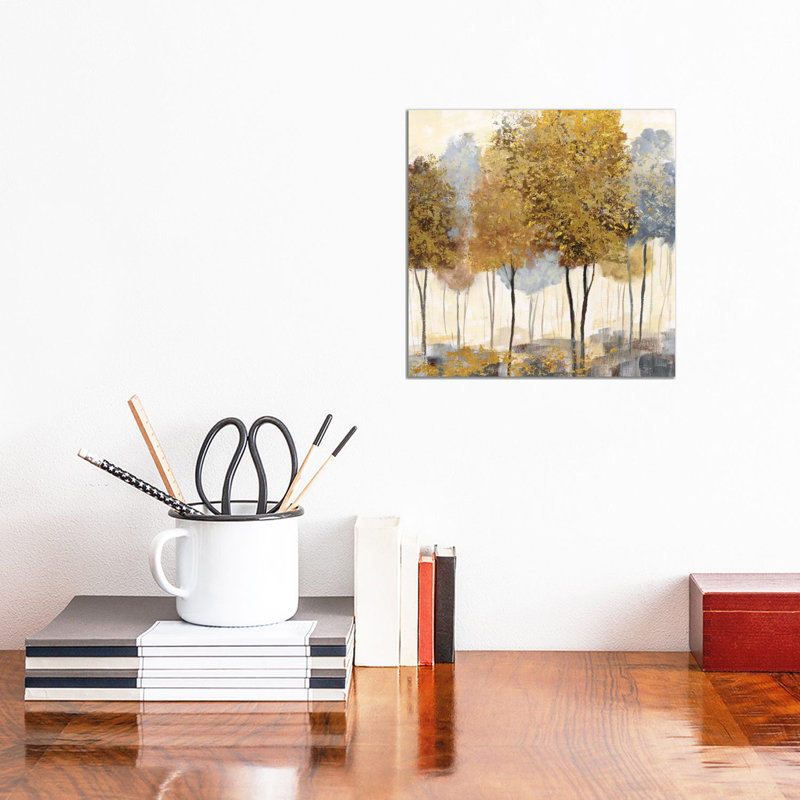 Metallic Forest II by Nan - Wrapped Canvas Print, 30.48 cm H x 30.48 cm W, Wrapped Canvas