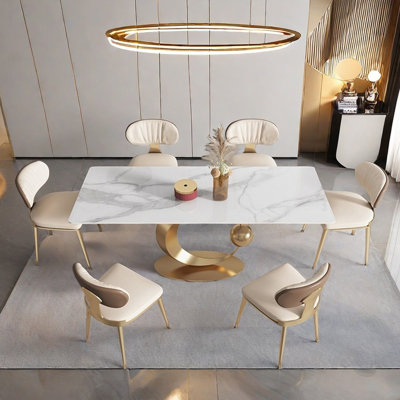 Modern creative rectangular dining table sets