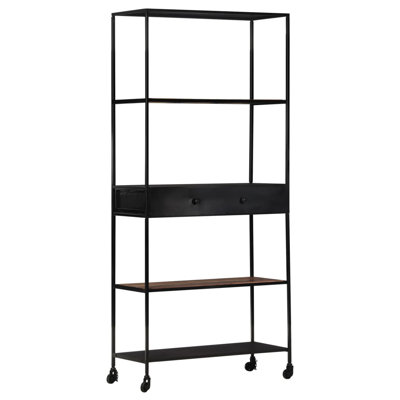 Book Cabinet Rough Mango Wood & Iron