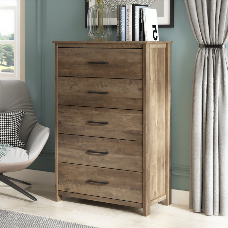 Allysyn 5 Drawer Dresser, Knotty Oak