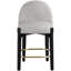 Tabouret de comptoir rembourré en tissu Maud-121555370