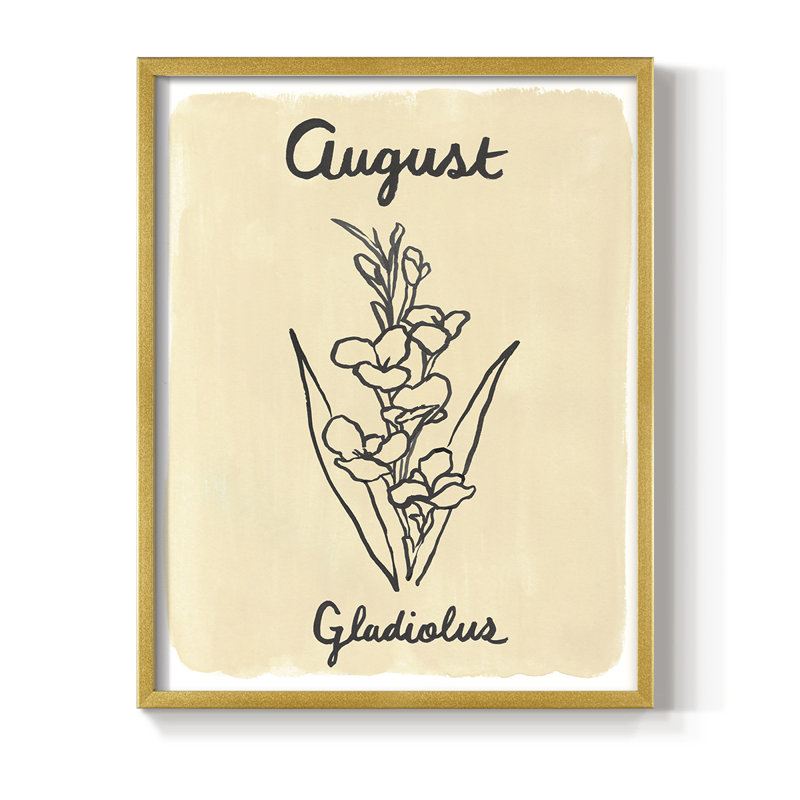 Birth Month VIII Framed Print - Solid Wood