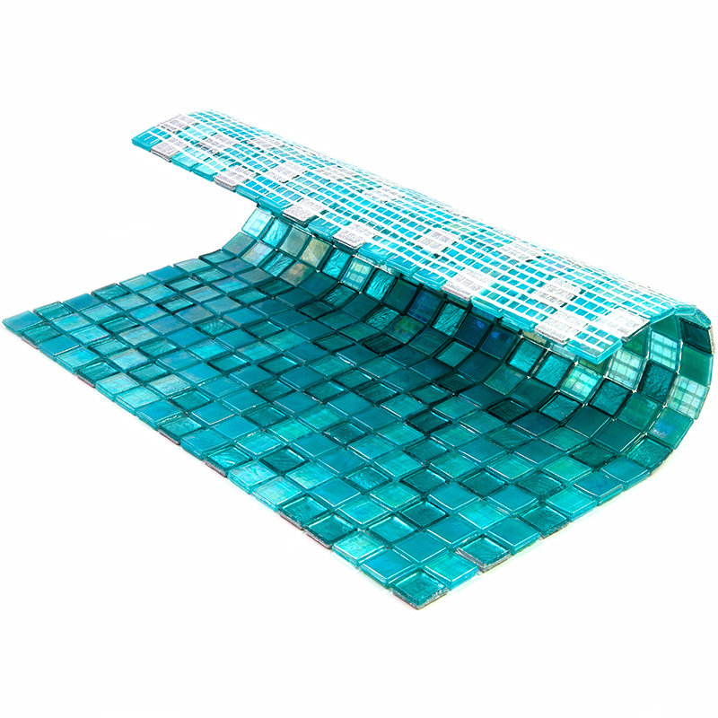 Carreau de mosaïque en verre 0,6 po x 0,6 po Mingles