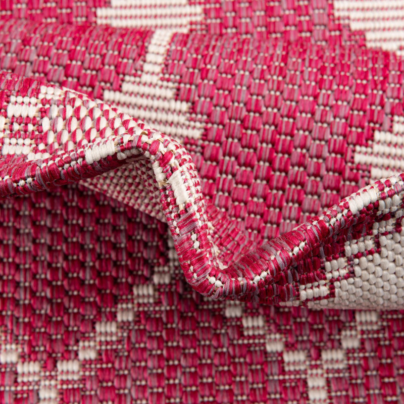 Magenta Traliccio Indoor/Outdoor Trellis Rug, Runner 2' x 6'