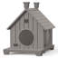 Maison pour chat à 1 niveau en résine pour l'extérieur pour l'intérieur H 25,67 po avec porche-126244332-123049081