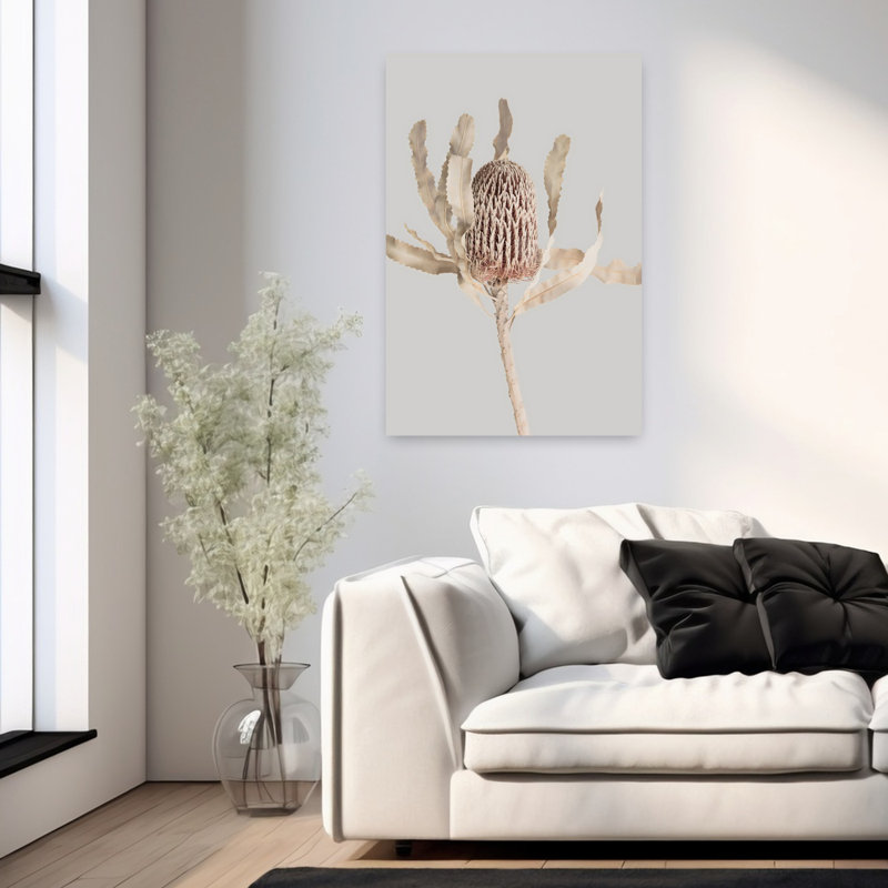 Banksia Abstract Contemporary Architecture Wall Art, H 36 po x l 24 po