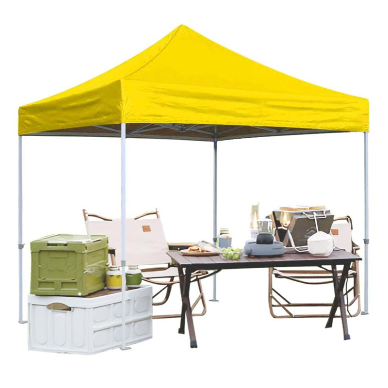 Amaziyah 96'' W x 96'' D Steel Pop-Up Canopy, Yellow, 8ft x 8ft