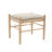 Linen Upholstered Ottoman With Solid Wood Legs-1843892697-1843892696