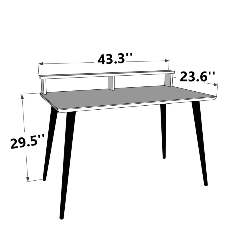 Bureau d'ordinateur l 43,3 po Laurenzo