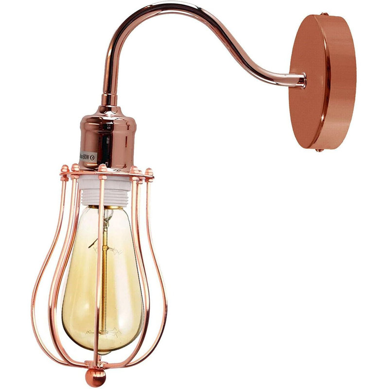 Ananio Armed Sconce, Rose Gold