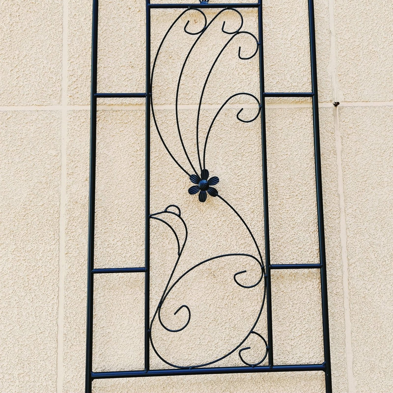 Ensemble de 2 treillis de jardin en métal 86,7 "x 19,7" antirouille pour plantes grimpantes pour l'extérieur