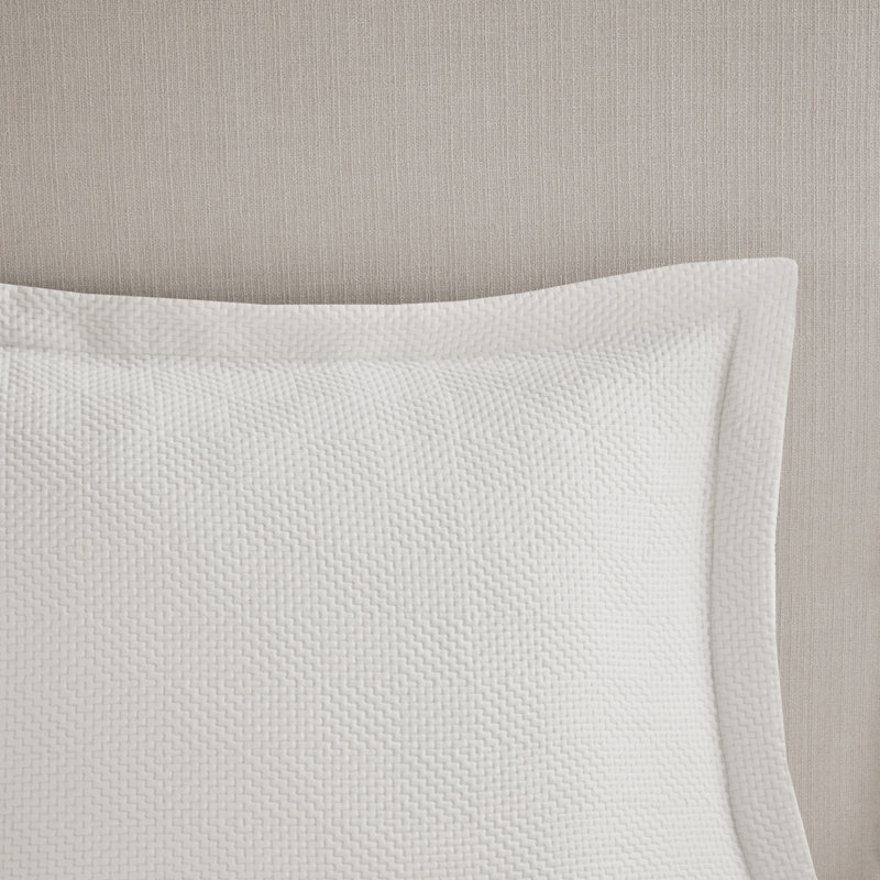 Ensemble de couvre-lit 100% coton matelassé Croscill Fiore 3 pièces, Couvre-lit double/grand et 2 taies décoratives st