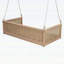 Lit de balançoire en bois d'extérieur classique, cadre en rotin de jardin avec longues cordes pour la piscine, la cour arrière-434121456