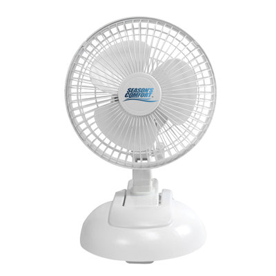 Seasons Comfort 6" 2-In-1 Tabletop And Clip-On Portable Fan