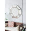 Miroir octogonal surdimensionné argenté