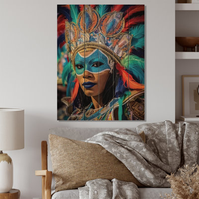 «New Orleans Mardi Gras Celebrations V» sur impression sur bois