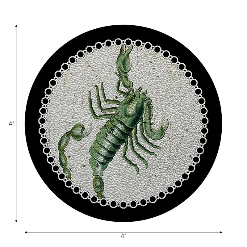 Sous-verres Zodiac Scorpio, Noir