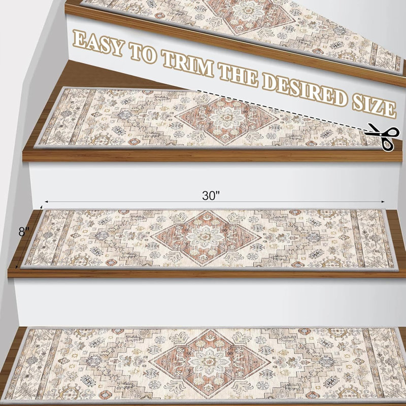 Tapis d'escalier antidérapants pour l'intérieur