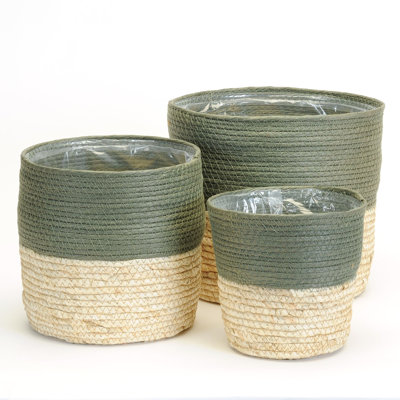 Ensemble de cache-pots en plastique 3 pièces Ambia