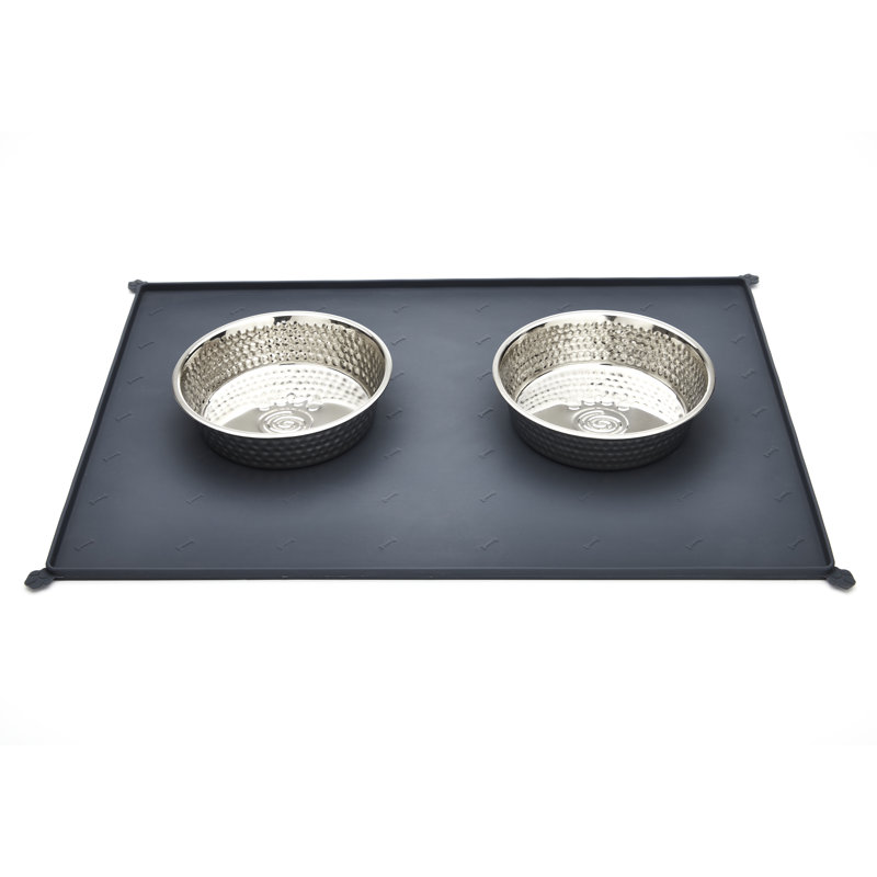 Cronin Silicon, Stainless Steel Dog House Mat, 53cm H x 37cm W x 1cm D, Grey