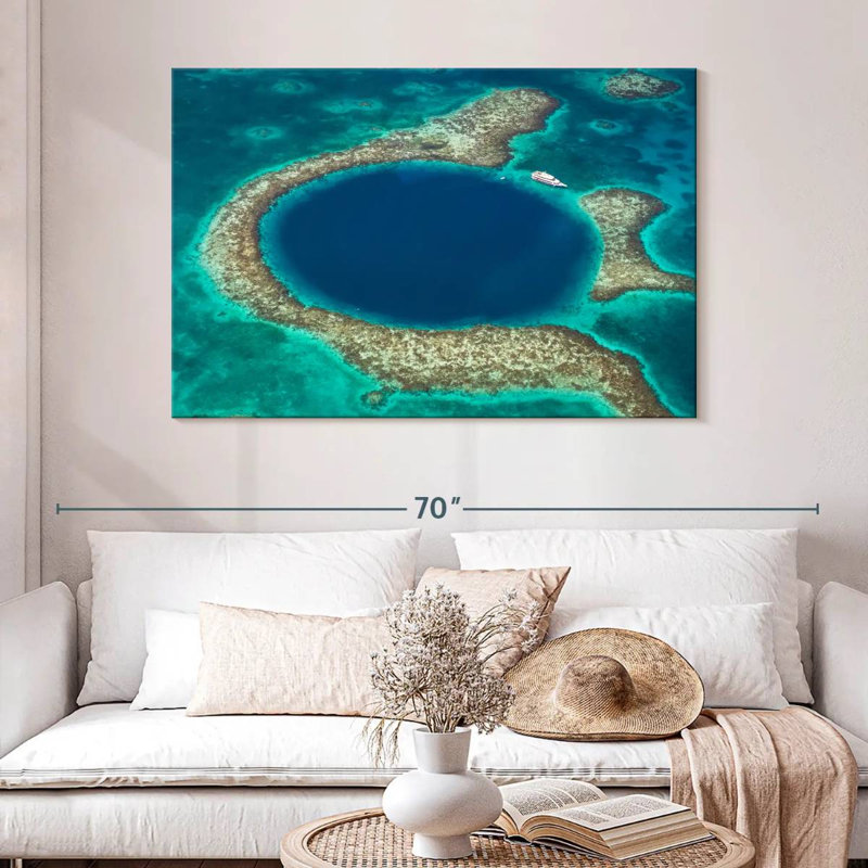 Grand trou bleu des Caraïbes, H 32 po x l 48 po