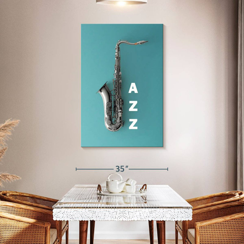 Abarca, saxophone sur jazz, H 48 po x l 32 po