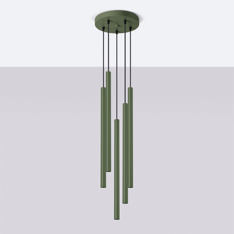 Berthile - Light Pendant, Green, 14cm W x 27cm D, 5 Lights