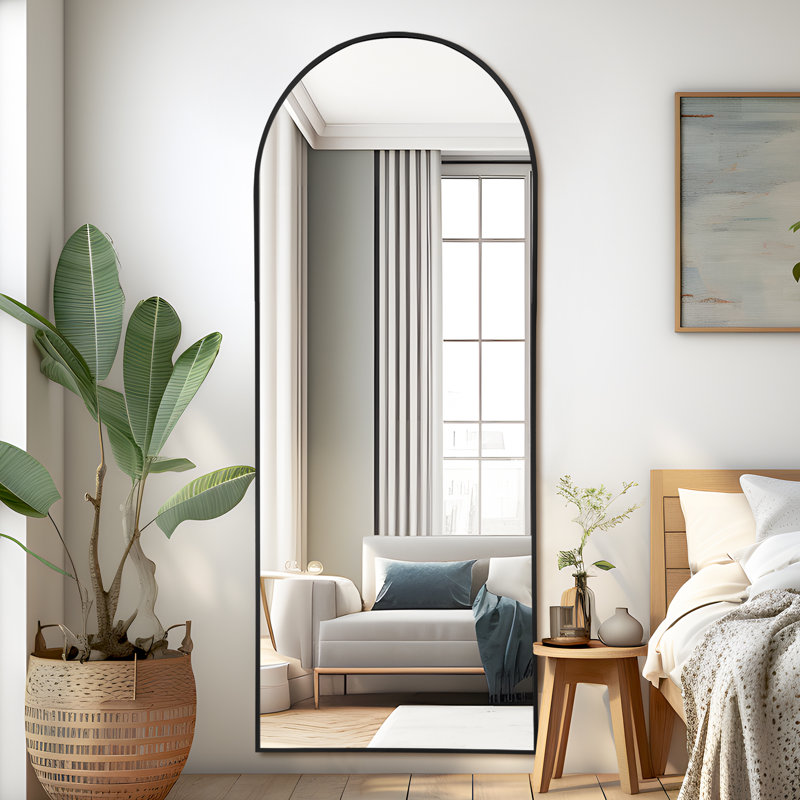 Ennio Metal Arch Mirror, Black