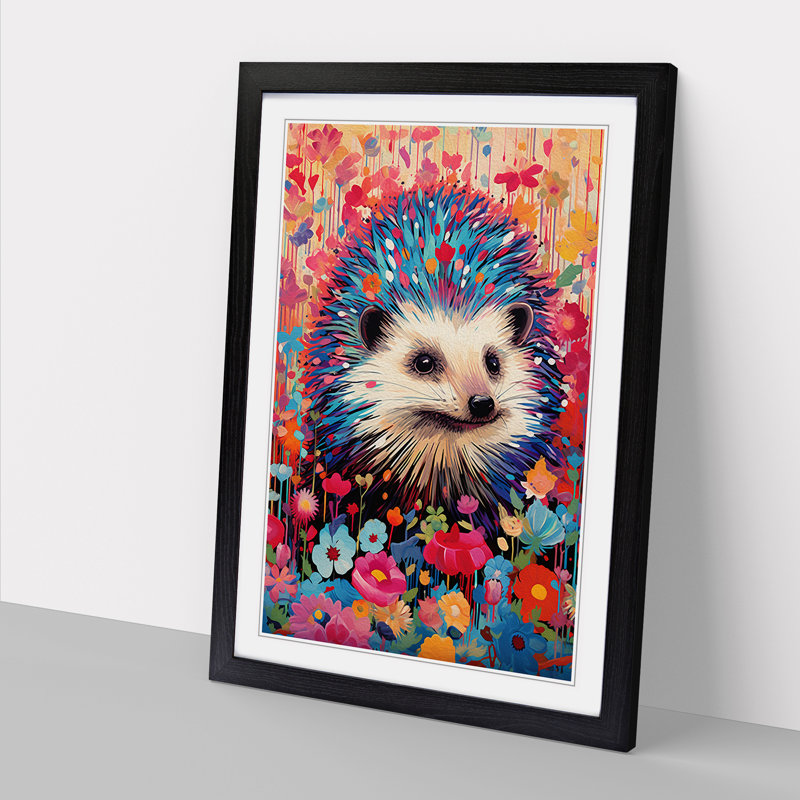 Hedgehog Pop Art - Framed Print