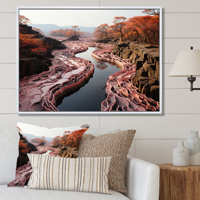 Reproduction d'art sur toile, "Pink méandre"
