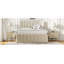 Lit plateforme double tapissier avec lit gigogne simple et 3 tiroirs, tissu en lin