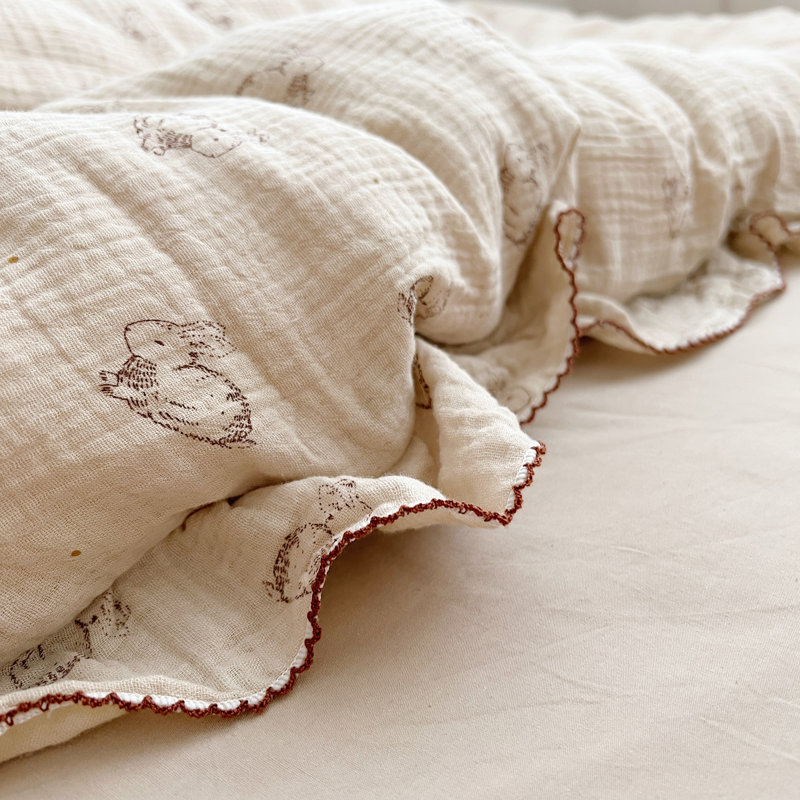 Cute Muslin Cotton Kids Pillowcase
