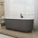 Colour 67''L x 31''W Freestanding Soaking Acrylic Bathtub with Chrome Drain and Overflow