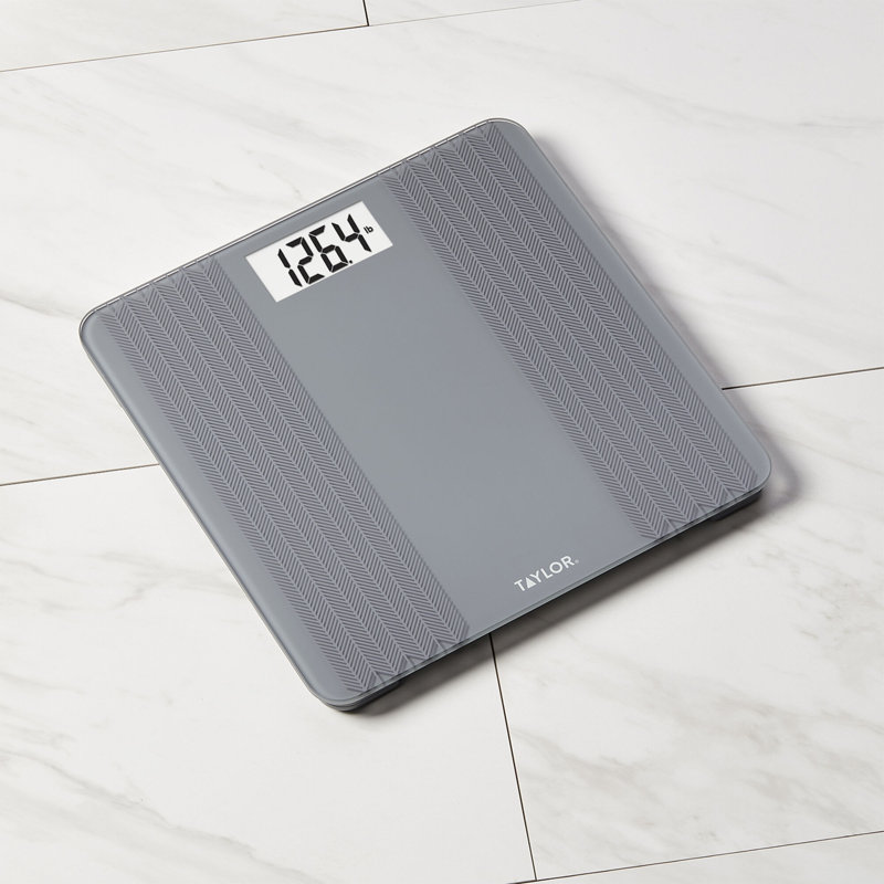 Digital Glass Scale With Textured Herringbone Design