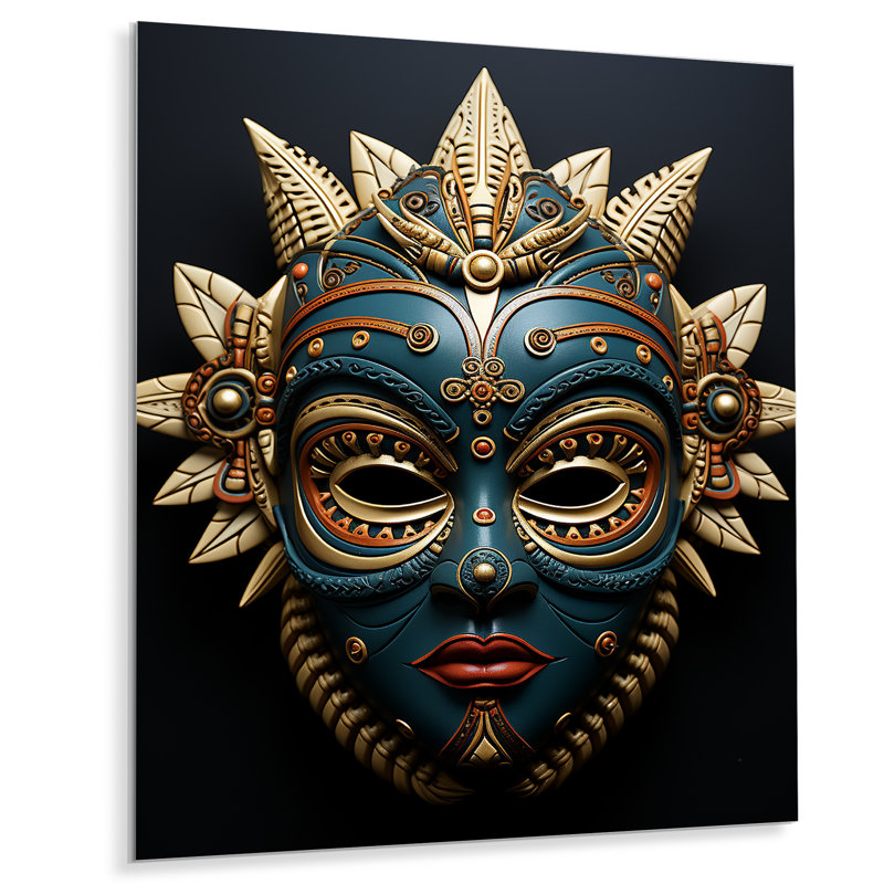 Tribu africaine Luba Shankadi - Tribu africaine, art mural en métal, H 20 po x l 12 po x P 1 po