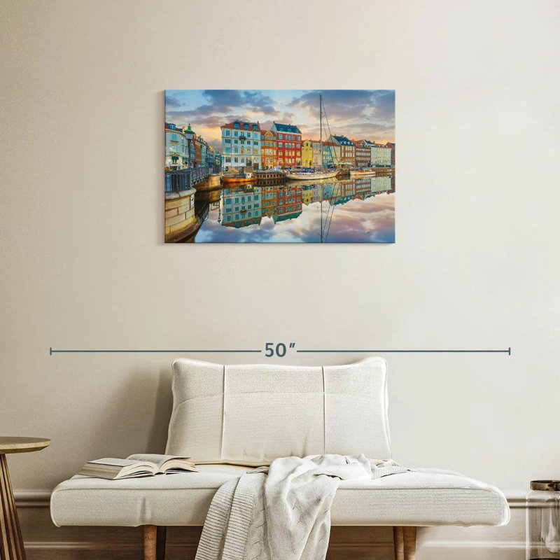 Marchelle Nyhavn Canal Sunset Reflection, 20" H x 30" W
