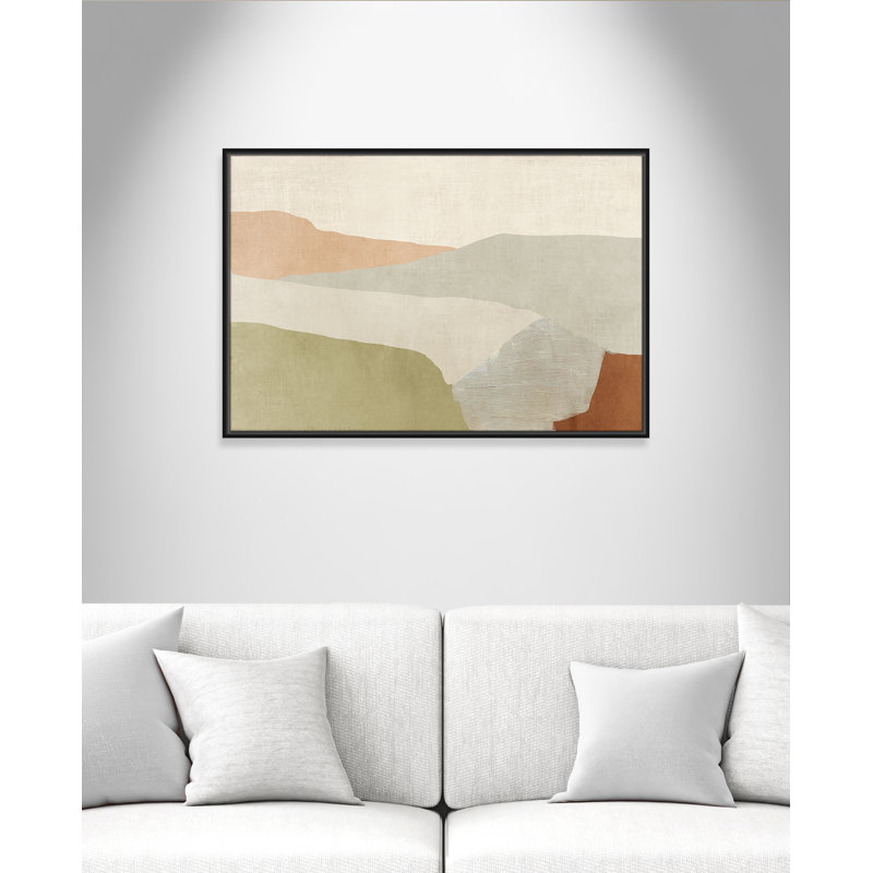 «Elspeth Pastel Views - Floater Frame», peinture sur toile, H 25,5 po x l 37,5 po, Noir