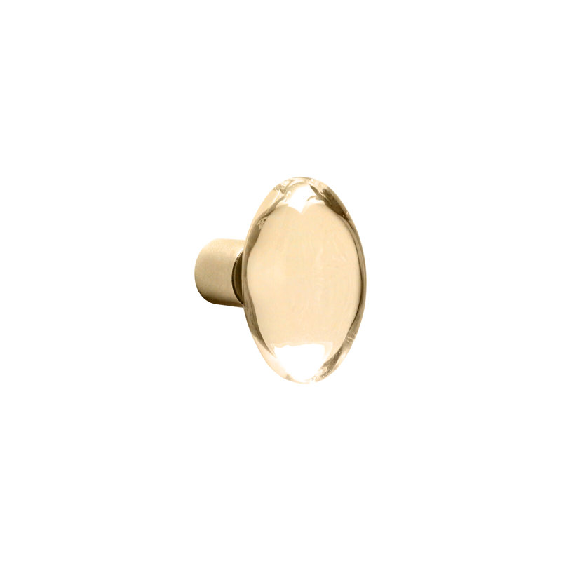 Crystal Bronze Oval Knob, Silicon Bronze Brushed