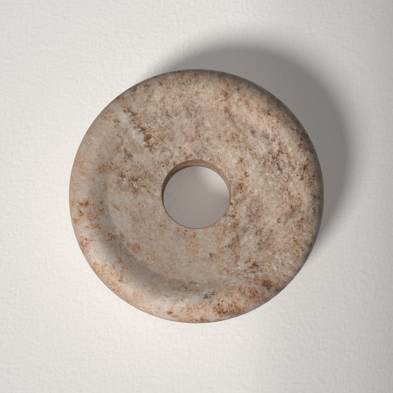 Tellis Marble Tealight Holder, 2.5" H x 7" W x 7" D