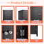 Armoire de rangement élégante pour salle de bain autoportante, 4 portes, tablettes réglables, noir