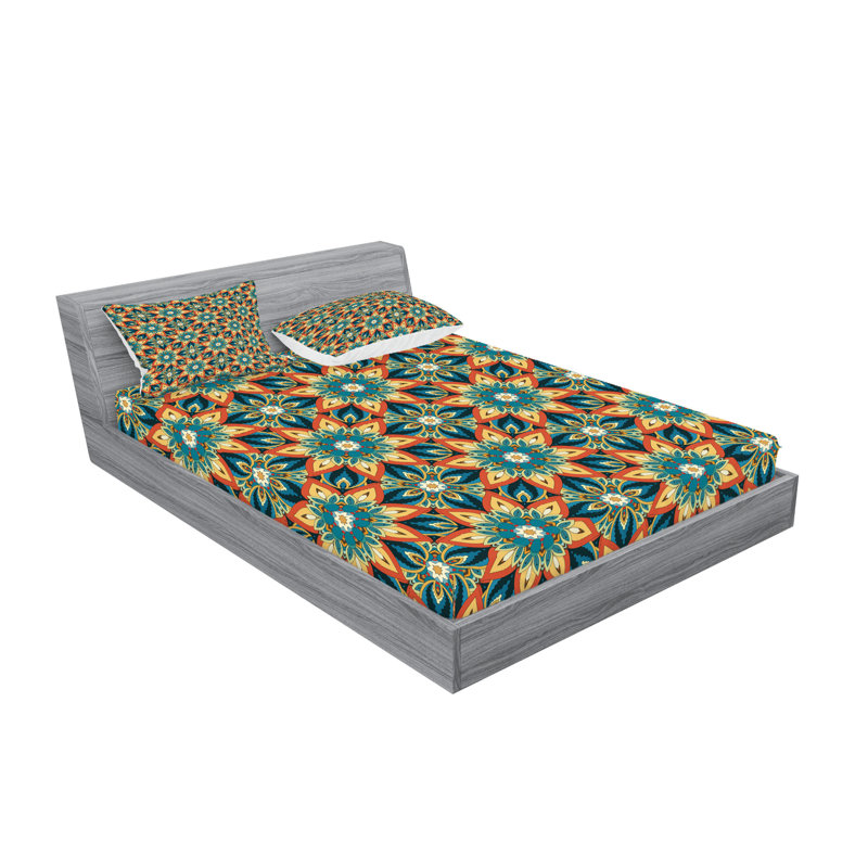 Multicolore ensemble de draps et taies décoratives pour repose-pieds Ambesonne