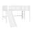 Solid Wood Floor Loft Bed With Slide And Ladder-703661509