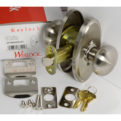Elegance 2'' Diameter Keyed (Entry) Satin Nickel