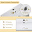 Meuble-lavabo à tablettes ouvertes de 21,6 po avec lavabo en céramique et porte à fermeture douce, armoire de rangement à tablettes ouvertes sur le côté droit, assemblage requis, blanc 24VB06-21WHR