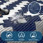 Tapis extérieur réversible en plastique imperméable noir / brun recyclé P.E.T.-1118439610-1118439604