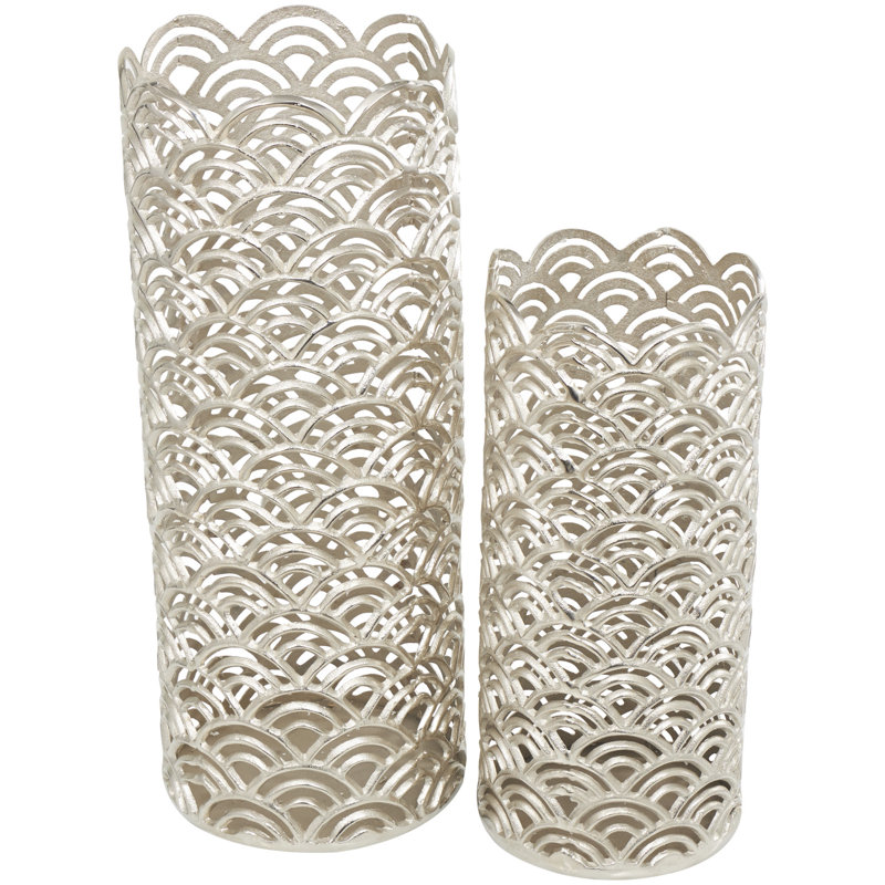 Vase de plancher en faïence Myosha, Argent